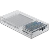 DeLOCK 42622 drevkabinet HDD/SSD kabinet Transparent 2.5", Drev kabinet gennemsigtig, HDD/SSD kabinet, 2.5", SATA, Hot-swap, USB-tilslutning, Transparent