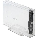 DeLOCK 42623 drevkabinet HDD/SSD kabinet Transparent 2.5/3.5", Drev kabinet gennemsigtig, HDD/SSD kabinet, 2.5/3.5", Serial ATA III, Hot-swap, USB-tilslutning, Transparent