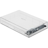 DeLOCK 42623 drevkabinet HDD/SSD kabinet Transparent 2.5/3.5", Drev kabinet gennemsigtig, HDD/SSD kabinet, 2.5/3.5", Serial ATA III, Hot-swap, USB-tilslutning, Transparent