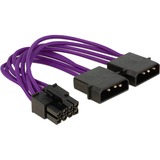 DeLOCK 83703 intern strømkabel, Adapter Violet, EPS (8-pin), 2 x Molex (4-pin), Hanstik, Hunstik, Lige, Lige