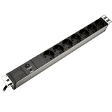 Digitus 19" Outlet Strip Sort 7 AC stikkontakt(er) 250 V 2 m, Strømskinne Sort, 7 AC stikkontakt(er), 250 V, 50 - 60 Hz, 16 A, 4000 W, Sort