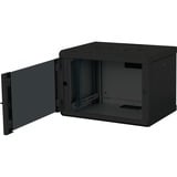 Digitus DN-19 07-U-SW stativ 7U Vægmonteret stativ Sort, IT kabinet Sort, Vægmonteret stativ, 7U, 100 kg, Nøglelås, Sort
