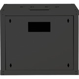 Digitus DN-19 09-U-SW stativ 9U Vægmonteret stativ Sort, IT kabinet Sort, Vægmonteret stativ, 9U, 100 kg, Nøglelås, Sort