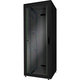 Digitus DN-19 32U-8/8-B-1 stativ Fritstående reol Sort, IT kabinet Sort, Fritstående reol, 32U, 800 kg, Nøglelås, Forbedret kabelstyring, Sort
