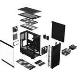 Fractal Design Define 7 Compact Midi Tower Sort, Towerkabinet Sort, Midi Tower, PC, Sort, ATX, micro ATX, Micro-ITX, Aluminium, Stål, Hærdet glas, Hjemme/kontor