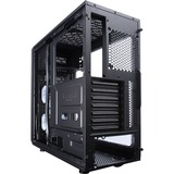 Fractal Design Focus G Midi Tower Sort, Towerkabinet Sort, Midi Tower, PC, Sort, ATX, ITX, micro ATX, Hvid, Kabinet faner, Front