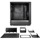 Fractal Design Meshify C Midi Tower Sort, Towerkabinet Sort, Midi Tower, PC, Sort, ATX, ITX, micro ATX, 17 cm, 31,5 cm