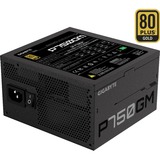 GIGABYTE P750GM enhed til strømforsyning 750 W 20+4 pin ATX ATX Sort, PC strømforsyning Sort, 750 W, 100 - 240 V, 50/60 Hz, 12-6 A, Aktiv, 16 ms