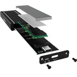 ICY BOX IB-1824ML-C31 SSD kabinet Sort M.2, Drev kabinet Sort, SSD kabinet, M.2, PCI Express 3.0, 10 Gbit/sek., USB-tilslutning, Sort