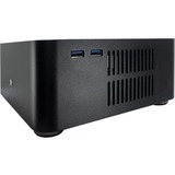 Inter-Tech A80 Small Form Factor (SFF) Sort 60 W, HTPC sag Sort, Small Form Factor (SFF), PC, Sort, ITX, Aluminium, 4 cm