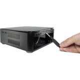 Inter-Tech A80 Small Form Factor (SFF) Sort 60 W, HTPC sag Sort, Small Form Factor (SFF), PC, Sort, ITX, Aluminium, 4 cm