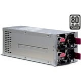 Inter-Tech ASPOWER R2A-DV0800-N enhed til strømforsyning 800 W 20+4 pin ATX 2U Sølv, PC strømforsyning grå, 800 W, 100 - 240 V, 50 - 60 Hz, 15 A, 150 W, 30 A