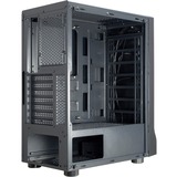 Inter-Tech A-3411 Creek Tower Sort, Towerkabinet Sort, Tower, PC, Sort, ATX, ITX, micro ATX, Blå, Grøn, Rød, Front