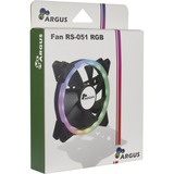 Inter-Tech Argus RS-051 RGB Computerkabinet Ventilator 12 cm Sort, Sag fan Sort, Ventilator, 12 cm, 900 rpm, 22 dB, 50,12 kubikfod/min., Sort