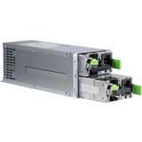 Inter-Tech Aspower R2A-DV0550-N enhed til strømforsyning 550 W 20+4 pin ATX Rustfrit stål, PC strømforsyning grå, 550 W, 115 - 230 V, 92%, Overstrøm, Overstrøm, Højspænding, Overophedning, Kortslutning, 20+4 pin ATX, Server