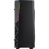 Inter-Tech B-02 RGB Tower Sort, Towerkabinet Sort, Tower, PC, Sort, ATX, micro ATX, Akryl, Blå, Grøn, Rød