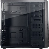 Inter-Tech B-02 RGB Tower Sort, Towerkabinet Sort, Tower, PC, Sort, ATX, micro ATX, Akryl, Blå, Grøn, Rød