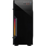 Inter-Tech B-42 RGB Tower Sort, Towerkabinet Sort, Tower, PC, Sort, ATX, uATX, Metal, Spil