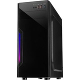 Inter-Tech B-42 RGB Tower Sort, Towerkabinet Sort, Tower, PC, Sort, ATX, uATX, Metal, Spil