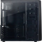 Inter-Tech B-42 RGB Tower Sort, Towerkabinet Sort, Tower, PC, Sort, ATX, uATX, Metal, Spil