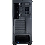 Inter-Tech CXC2 Tower Sort, Towerkabinet Sort, Tower, PC, Sort, ATX, ITX, micro ATX, Hærdet glas, Blå