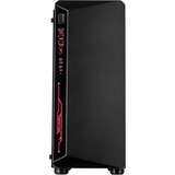 Inter-Tech C-3 Saphir Tower Sort, Towerkabinet Sort, Tower, PC, Sort, ATX, ITX, micro ATX, Stål, Hærdet glas, Spil