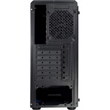 Inter-Tech C-3 Saphir Tower Sort, Towerkabinet Sort, Tower, PC, Sort, ATX, ITX, micro ATX, Stål, Hærdet glas, Spil