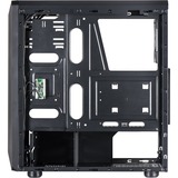 Inter-Tech C-3 Saphir Tower Sort, Towerkabinet Sort, Tower, PC, Sort, ATX, ITX, micro ATX, Stål, Hærdet glas, Spil