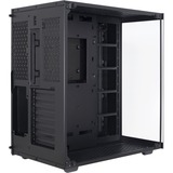 Inter-Tech C-701 Panorama Full Tower Sort, Towerkabinet Sort, Full Tower, PC, Sort, ATX, ITX, micro ATX, Metal, Hærdet glas, 13 cm