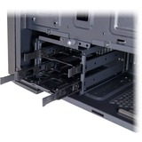 Inter-Tech F-762 Silencer Midi Tower Sort, Towerkabinet Sort, Midi Tower, PC, Sort, ATX, Spil, 15,5 cm