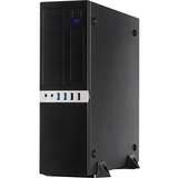 Inter-Tech IT-503 Mini Tower Sort, Towerkabinet Sort, Mini Tower, PC, Sort, Mini-ITX, uATX, Metal, Hjemme/kontor