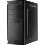 Inter-Tech IT-5905 Midi Tower Sort, Towerkabinet Sort, Midi Tower, PC, Sort, ATX, micro ATX, Hjemme/kontor, 35,5 cm