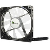 Inter-Tech L-12025 Aura Computerkabinet Ventilator 12 cm Sort, Sag fan Sort/gennemsigtig, Ventilator, 12 cm, 1500 rpm, 30 dB, 59,46 kubikfod/min., Sort