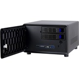 Inter-Tech SC-2100 Small Form Factor (SFF) Sort, Cube sag Sort, Small Form Factor (SFF), PC, Sort, Mini-ITX, Stål, Aktivitet, Alarm, HDD, Netværk, Strøm