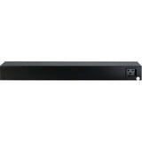 Inter-Tech SW-1081 strømforsyningsenhed (PDU) 8 AC stikkontakt(er) 1U Sort, Strømskinne Sort, Omskiftet, 1U, Vandret, Rustfrit stål, Sort, LCD