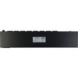 Inter-Tech SW-1081 strømforsyningsenhed (PDU) 8 AC stikkontakt(er) 1U Sort, Strømskinne Sort, Omskiftet, 1U, Vandret, Rustfrit stål, Sort, LCD