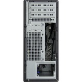 Inter-Tech S-703 Desktop Sort, Towerkabinet Sort, Desktop, PC, Sort, Mini-ATX, uATX, Stål, 11,5 cm