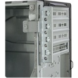 Inter-Tech S-703 Desktop Sort, Towerkabinet Sort, Desktop, PC, Sort, Mini-ATX, uATX, Stål, 11,5 cm