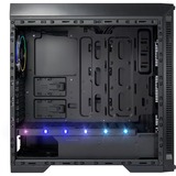 Inter-Tech X-908 Infini2 Tower Sort, Towerkabinet Sort, Tower, PC, Sort, ATX, ITX, micro ATX, Mini-ITX, Blå, Grøn, Rød, Kabinet faner