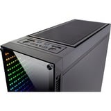 Inter-Tech X-908 Infini2 Tower Sort, Towerkabinet Sort, Tower, PC, Sort, ATX, ITX, micro ATX, Mini-ITX, Blå, Grøn, Rød, Kabinet faner