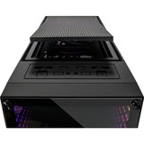 Inter-Tech X-908 Infini2 Tower Sort, Towerkabinet Sort, Tower, PC, Sort, ATX, ITX, micro ATX, Mini-ITX, Blå, Grøn, Rød, Kabinet faner