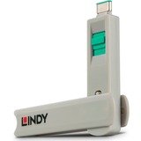 Lindy 40426 portblokering Portblokering + nøgle USB Type-C Grøn 5 stk, Sikkerhed Grøn, Portblokering + nøgle, USB Type-C, Grøn, 5 stk, 10 g