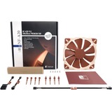 Noctua NF-A20 FLX Computerkabinet Ventilator 20 cm Beige, Brun, Sag fan fløde/Brown, Ventilator, 20 cm, 800 rpm, 18,1 dB, 146,9 m³/t, Beige, Brun