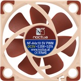 Noctua NF A4x10 5V PWM Computerkabinet Ventilator 4 cm Brun, Sag fan Ventilator, 4 cm, 1000 rpm, 5000 rpm, 19,6 dB, 8,9 m³/t