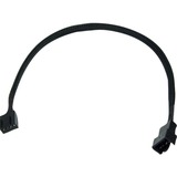 Phobya 30cm 4Pin PWM 0,6 m, Forlængerledning Sort, 0,6 m, 4-pin PWM, 4-pin PWM, Hanstik, Hunstik, Sort