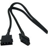 Phobya 87273 intern strømkabel 0,6 m, Forlængerledning Sort, 0,6 m, Molex (4-pin), Molex (4-pin), Hanstik, Hunstik, Lige