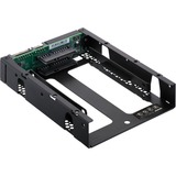 QNAP QDA-A2AR drevkabinet HDD/SSD kabinet Sort 2.5", Monteringsrammen Sort, HDD/SSD kabinet, 2.5", Serial ATA III, 6 Gbit/sek., Sort