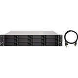 QNAP TL-R1200C-RP drevkabinet HDD/SSD kabinet Sort, Grå 2.5/3.5", Drev kabinet Sort, HDD/SSD kabinet, 2.5/3.5", Serial ATA III, 6 Gbit/sek., Stativ-montering, Sort, Grå