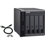 QNAP TR-004 drevkabinet HDD/SSD kabinet Sort 2.5/3.5", Drev kabinet Sort, HDD/SSD kabinet, 2.5/3.5", Serial ATA II, 3 Gbit/sek., Hot-swap, Sort