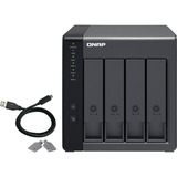 QNAP TR-004 drevkabinet HDD/SSD kabinet Sort 2.5/3.5", Drev kabinet Sort, HDD/SSD kabinet, 2.5/3.5", Serial ATA II, 3 Gbit/sek., Hot-swap, Sort